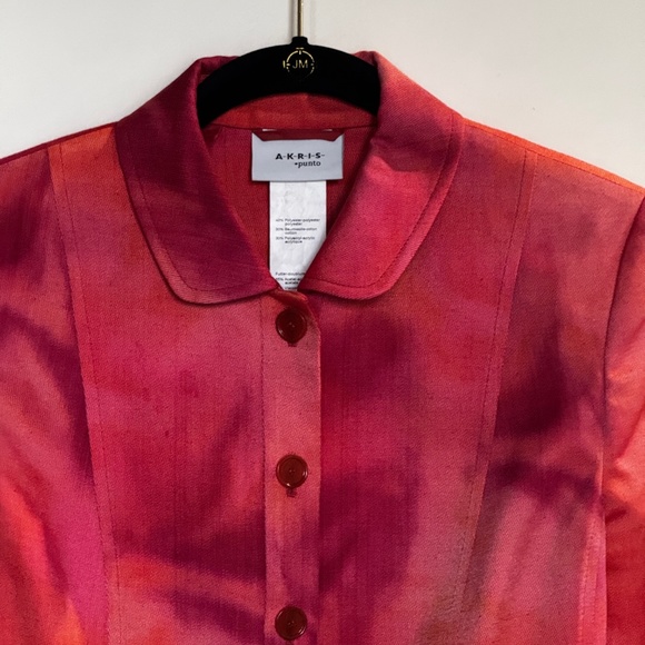 Akris Punto Multi Color Button Front Jacket - Fabulous - Size M - US 8 - Picture 3 of 10